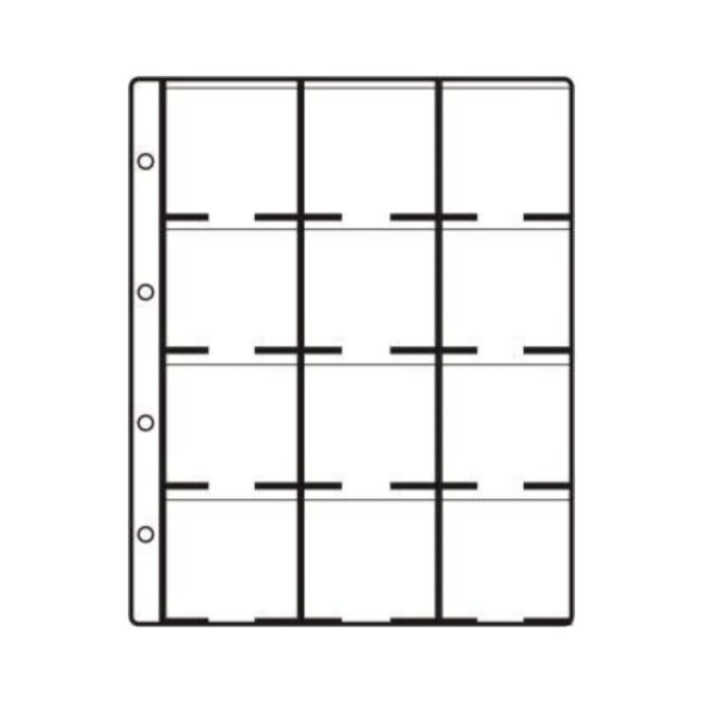 LK ST Coin Page for 12 coin holders 50x50 mm