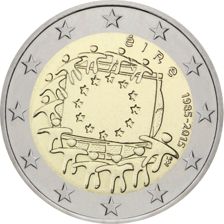 Iirimaa 2€ 2015 EL lipp