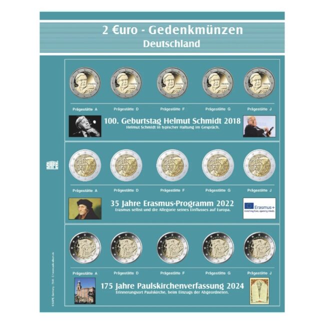 Premium mündialbum 2€ Liidumaad lisaleht 7345-C
