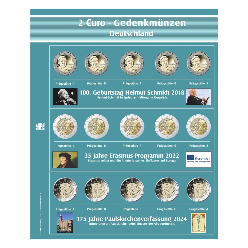 Premium mündialbum 2€ Liidumaad lisaleht 7345-C
