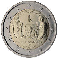 Itaalia 2€ 2018 põhiseadus