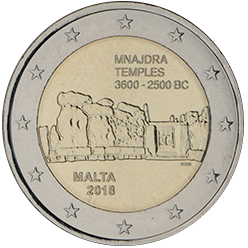 Malta 2€ 2018 Mnajdra templid
