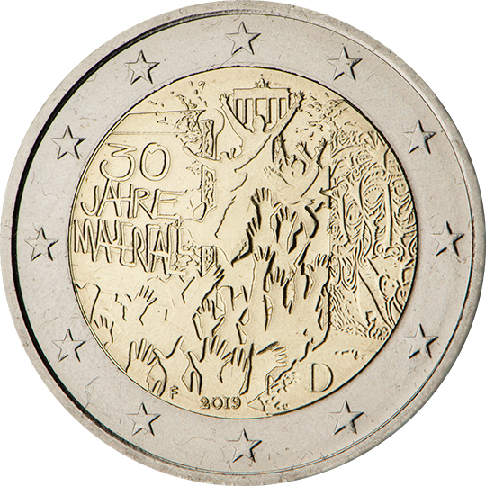 Saksamaa 2€ 2019 F Berliini müür