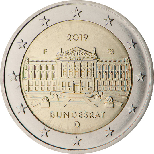 Saksamaa 2€ 2019 D Saksamaa Liidunõukogu
