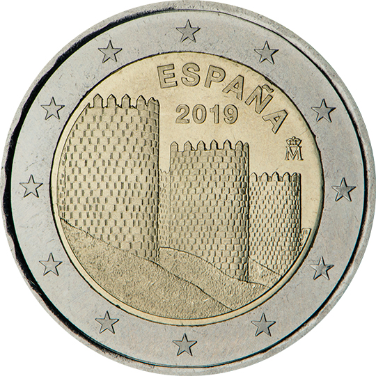 Hispaania 2€ 2019 Ávila vanalinn 